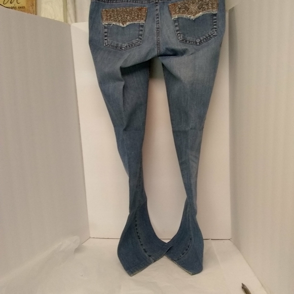 TWENTY-X Jeans Pants Blue Floral Embellishment Pockets Bootcut Size 5/6 - Picture 5 of 10